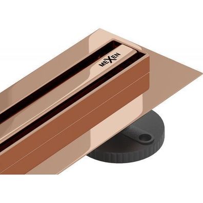 Mexen Flat 90cm Rosa Gold Duschablauf 360° Slim