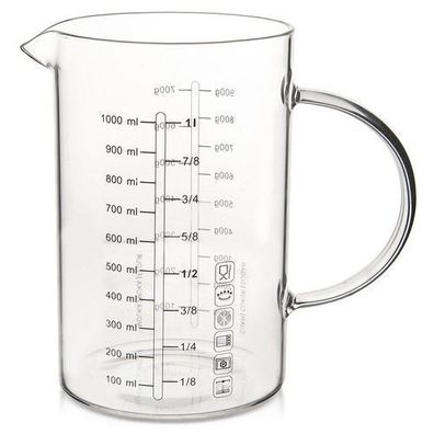 Glasmessbecher für die Küche, 1 l