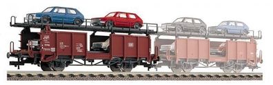 Fleischmann 5225 Autotansportwagen m4 4 Auto DB Spur H0