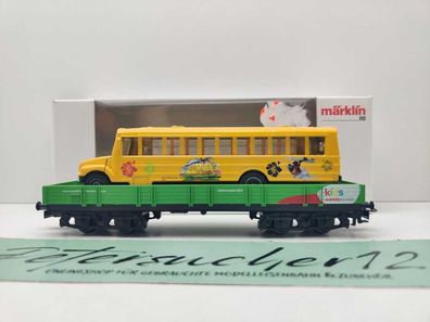 Märklin H0 AC 48613 Kids Club JW'13 "Looney Tunes" Niederbordwg + US-Bus / OVP weiß
