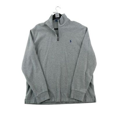 Herren Sweatshirt mit Viertel-Reißverschluss Stehkragen Größe L #QWE3125