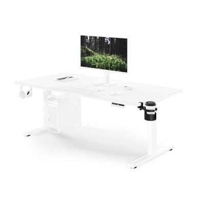 Ergonomischer, höhenverstellbarer Schreibtisch, weiß: 160 x 80 cm: ARIA