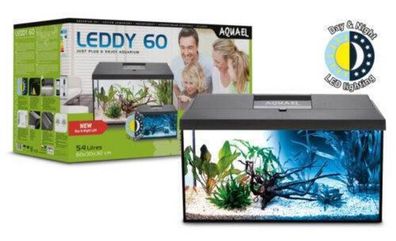 Aquarienset LEDDY Day&Night 60 schwarz 2.0 - 54 L