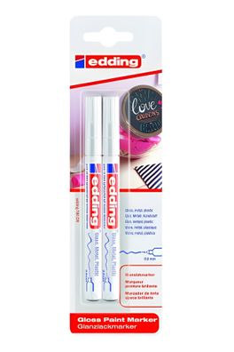 Edding Glanzlackmarker 780 0,8 mm weiß 2er-Blister