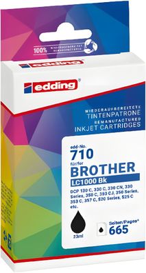 Tintenpatrone EDD-710 ersetzt Brother LC1000BK