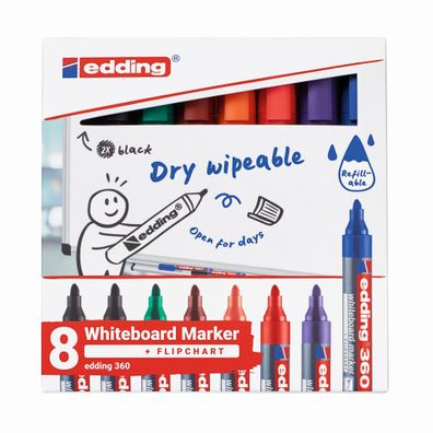 Edding Whiteboardmarker 360 1,5-3 mm 8er-Set