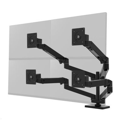 Ergotron LX Pro Desk Quad Arm 4-fach Monitor Tischhalterung, schwarz
