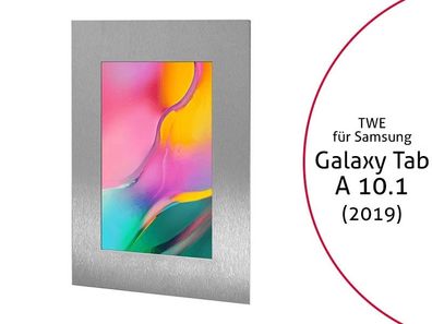 TabLines TWE079E Tablet Wandeinbau für Samsung Tab A 10.1 (2019), Edelstahl