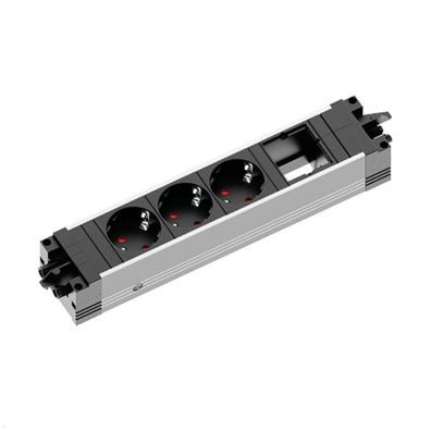 Bachmann STEP ALU 3-fach Steckdosenleiste mit 1x CM (906.0237)
