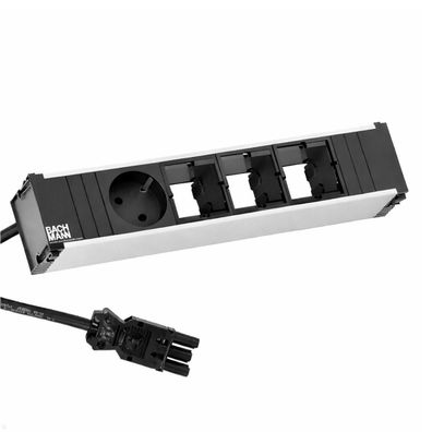 Bachmann CONI Modulträger 4-fach 1x Steckdose, 3x CM (912.026)