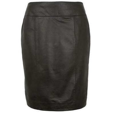 Maddox - Damen Lederrock Lammnappa schwarz
