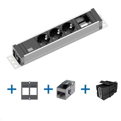 Bachmann Universal Steckdosenleiste 3x Steckdose 1x CAT6A 1x HDMI (922.0111HC)