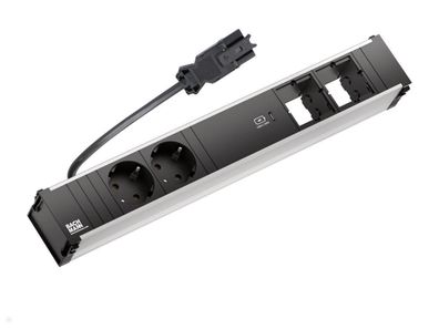 Bachmann CONI Modulträger 6-fach, 2x Steckdose mit USB-C Charger 60W, 2x CM (912