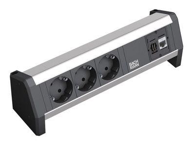 Bachmann DESK 1 3x Steckdose 1x HDMI 1x CAT6 (902.0001)