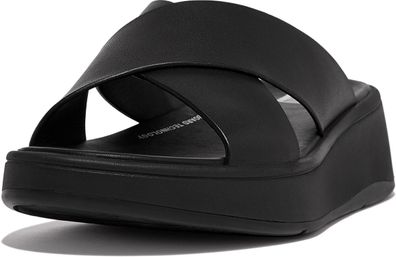 FitFlop Damen Sandalen F-Mode Leather Flatform Cross Slides FW5