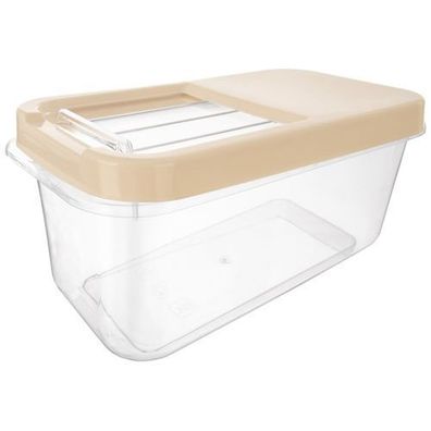 Beige Aufbewahrungsbehälter für Kapseln, Pulver und Lebensmittel, 7,5 l