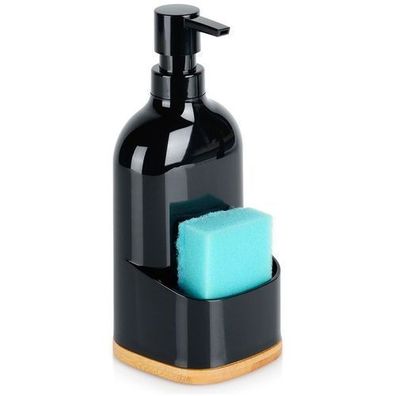 Spülmittelspender mit Schwammbehälter, schwarz, 500 ml