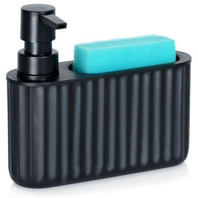 Spülmittelspender mit Schwammbehälter, schwarz, 400 ml