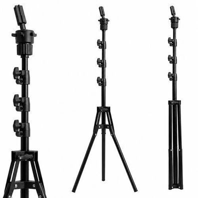 Frisierkopf Stativ Ständer höhenverstellbar bis 155 cm Tripod für Übungskopf