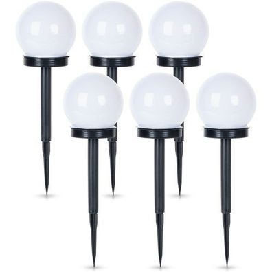 Solarbetriebene LED-Gartenleuchten, Einbau, 33,5 cm, 6 Stück