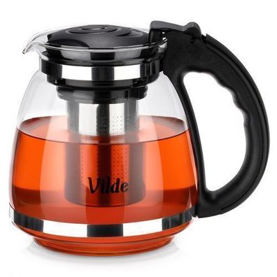 Hitzebeständige Glasteekanne mit Teesieb, 1,5 l