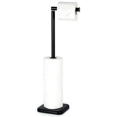 Schwarzer Toilettenpapierhalter, 56 cm