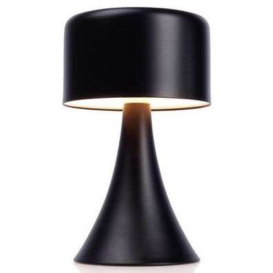 LED-Nachtlampe, Metall, schwarz, kabellos, 20,5 cm
