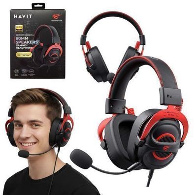 Havit H2002E Pro Gaming-Kopfhörer Schwarz/Rot