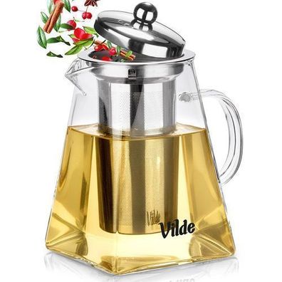 Hitzebeständige Glas-Teekanne mit Teesieb, 920 ml
