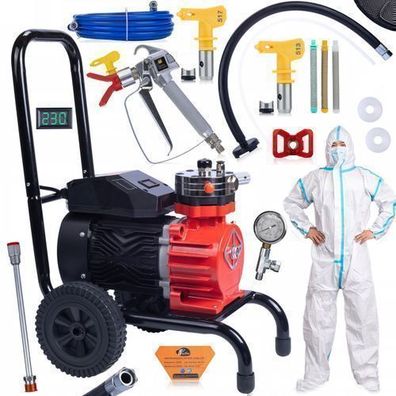 Rosfix Set Farbspritzgerät RSS05 – 3500W 22MPa 18L/min | inkl. Zubehör