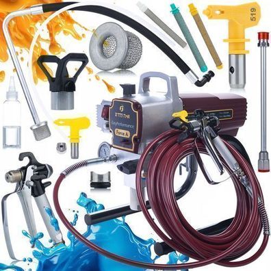 Zenthril Set Farbspritzgerät Force A 1500W 20MPa 1,8L/min + Düse 519 + Filter