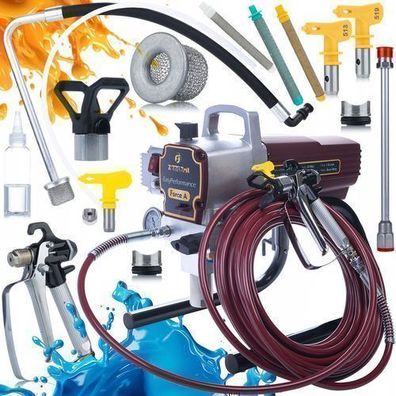 Zenthril Set Farbspritzgerät Force A – 1500W, 20MPa, 1,8L/min, 3 Düsen