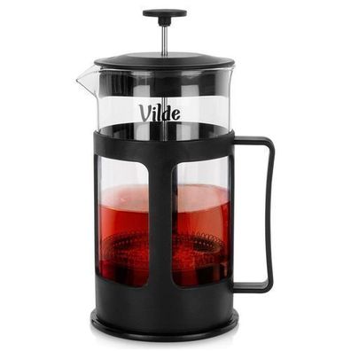 Kaffee- und Teebereiter aus Glas mit Kolbenmechanismus, 1 l