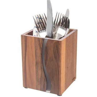 Küchenutensilienständer aus Holz, Modell RIVER