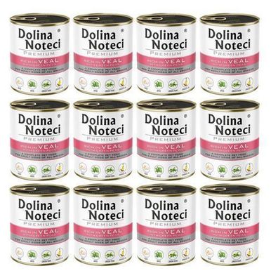 DOLINA NOTECI Premium reichhaltiges Nassfutter für Hunde mit Kalbfleisch
