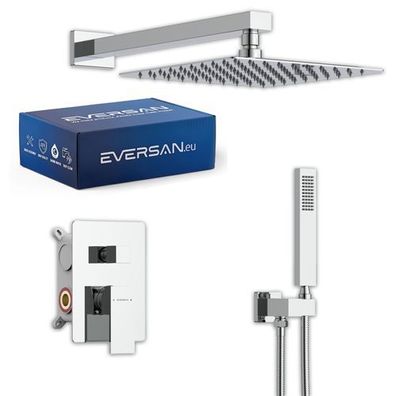 Eversan Unterputz-Duschset Premium TORIN Chrom mit Box Einhebelmischer