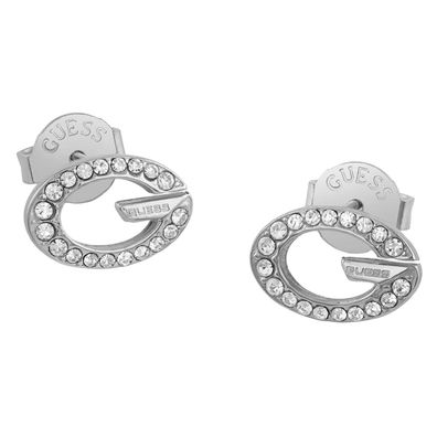 Guess Schmuck Damen-Ohrringe Camden Ohrstecker Silberfarben JUBE06338JWRHT/U