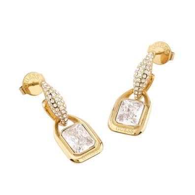 Guess Schmuck Damen-Ohrringe Creolen Gemstone Pendants Goldfarben JUBE06391JWYGT/U