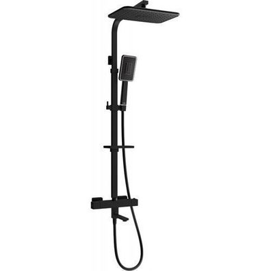 Mexen CQ54 Duschset mit Thermostat, Schwarz/Chrom
