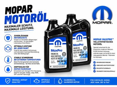 Motoroil 5W20 Mopar MS-6395 ( 2x 5-Liter ) Dodge Chrysler Jeep