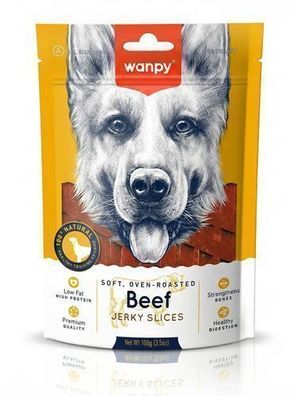 WANPY für Hunde: Beef Jerky Slices 100 g