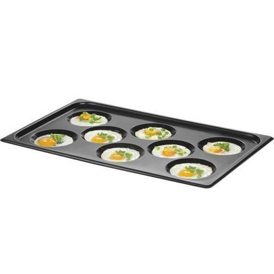 Eierplatte für 8 Spiegeleier, Omeletts & Pfannkuchen, GN 1/1, TEFLON