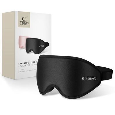 Schlafmaske mit Augenschutz - Schwarz