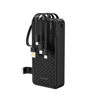 K11 Pro 20000mAh Powerbank mit integrierten Kabeln - Schwarz