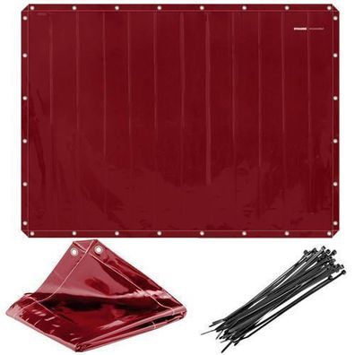 Schweißerschutzvorhang 239 x 175 cm - rot