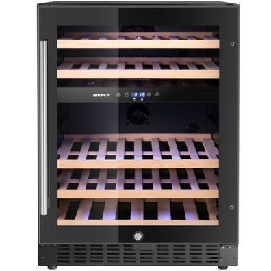 2-Zonen-Weinkühlschrank für 46 Flaschen, 137 l, 565 x 595 x 820 mm