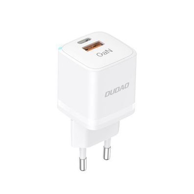 GaN 33W PPS USB-C USB-A Wandladegerät Weiß
