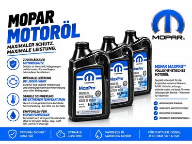 Motoroil 5W20 Mopar MS-6395 ( 3x 5-Liter ) Dodge Chrysler Jeep