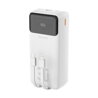 Powerbank 30000mAh USB-A USB-C K15Max PD 22,5W mit USB-C iPhone Lightning-Kabeln
