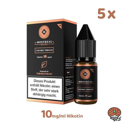 Montreal Original Caramel Tobacco * 10mg/ml* Nikotinsalz, 5x 10ml Liquid